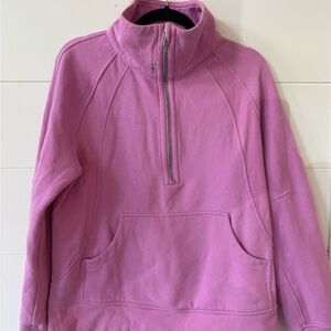 Pink Quarter-Zip Sweatshirt